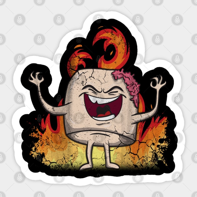 Halloween Zombie Marsh Mellow Sticker by E